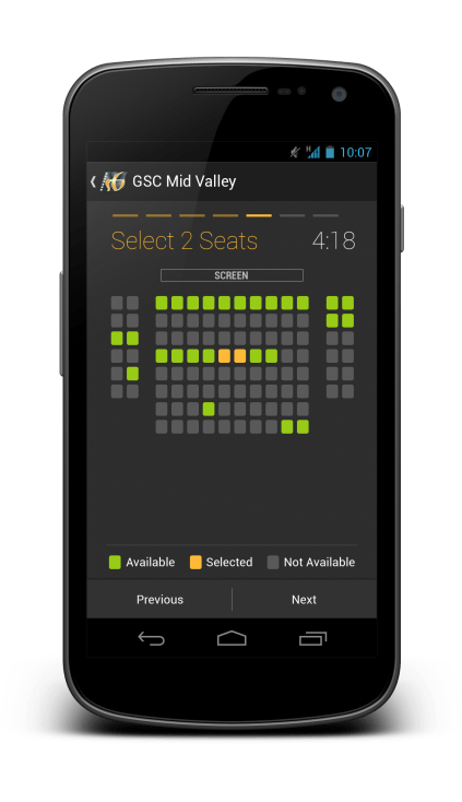 Cinema - Seat Selection