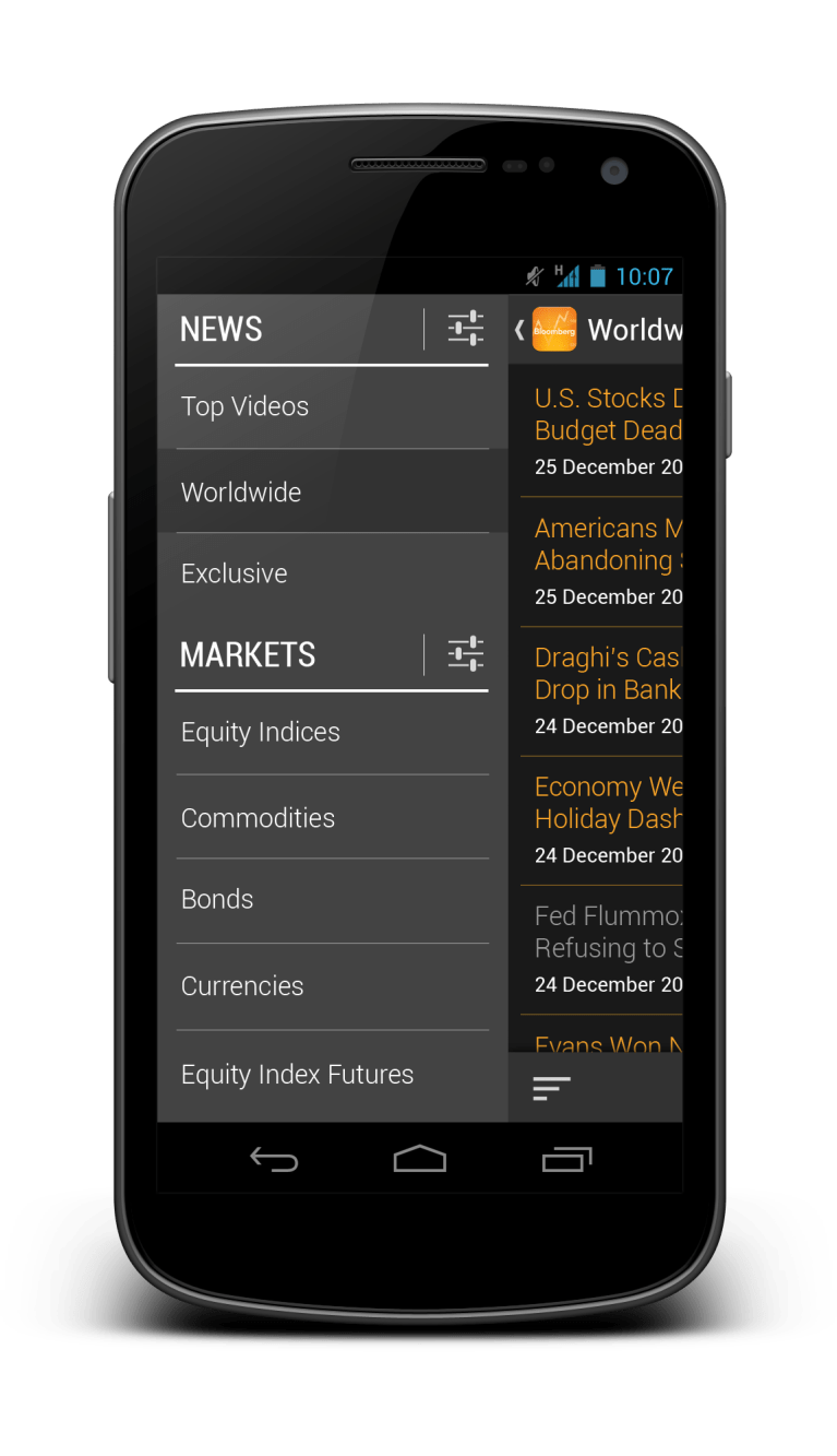 Bloomberg Redesigned – #androiduiux