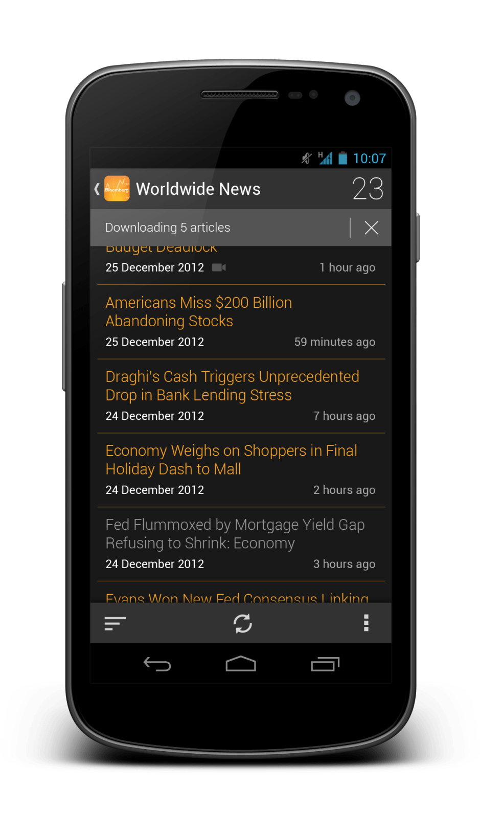 Bloomberg Redesigned – #androiduiux